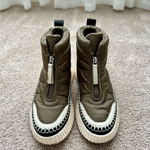 Dolce Vita Devlin Quilted Sneaker Boot in Olive - Size 7 - Picture 1 of 7